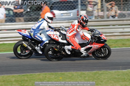 2008-05-11 Monza 0003 Superstock 1000 - 14 Filip Backlund - Suzuki GSX-R1000 K8